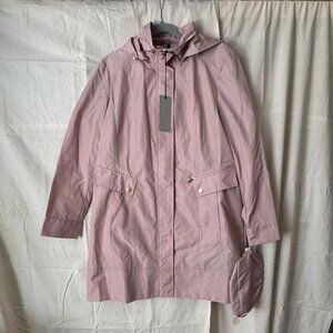 NWT!!! Cole Haan Signature Packable Hooded Rain Jacket Pink Size XL